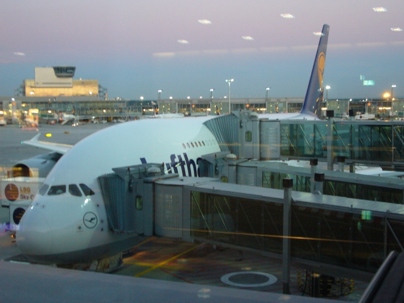 "Unserer" A380 der uns bequem nach Johannesburg gebracht hat